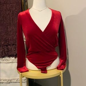 Velvet Wrap Long Sleeved Body